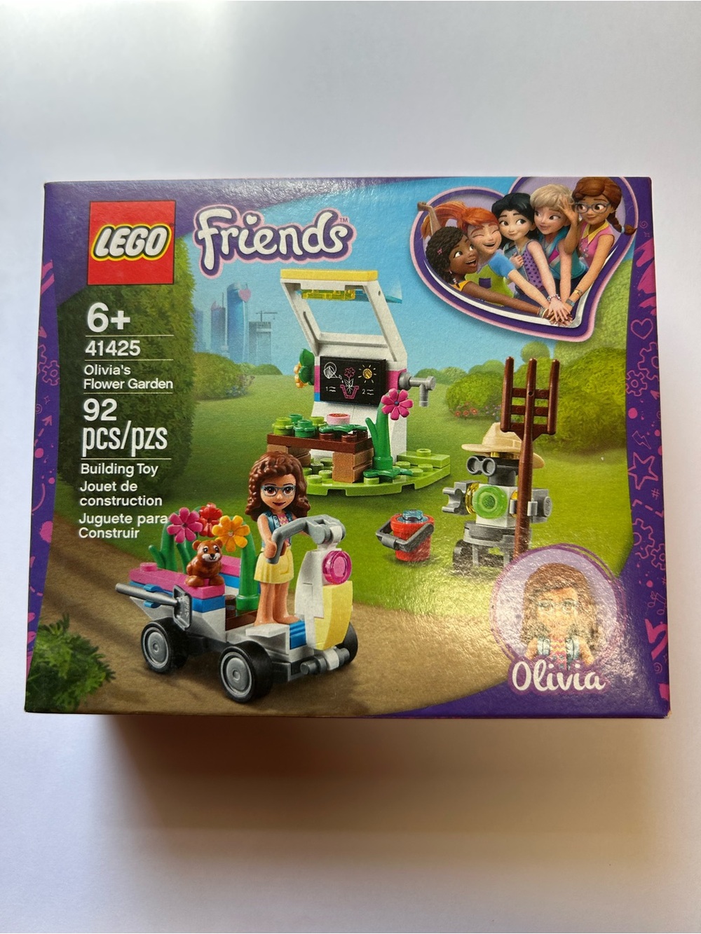 Lego Friends Olivia's Flower Garden (41425) building set.